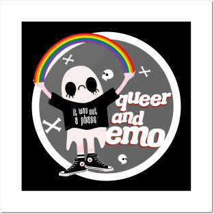Queer And Emo Badge Posters and Art